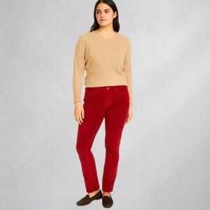 Vineyard Vines Women’s Corduroy Pants 28 Red Cotton Straight Slim Fall Casual